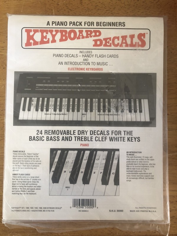A Piano Pack For Beginners Keyboard Decals New