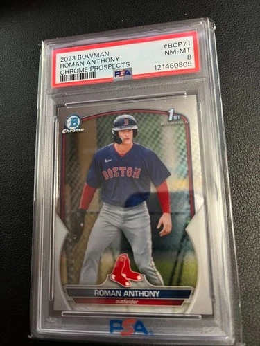 Roman Anthony 2023 Bowman Chrome Prospects PSA 8 1st #BCP71 Boston Red Sox RC
