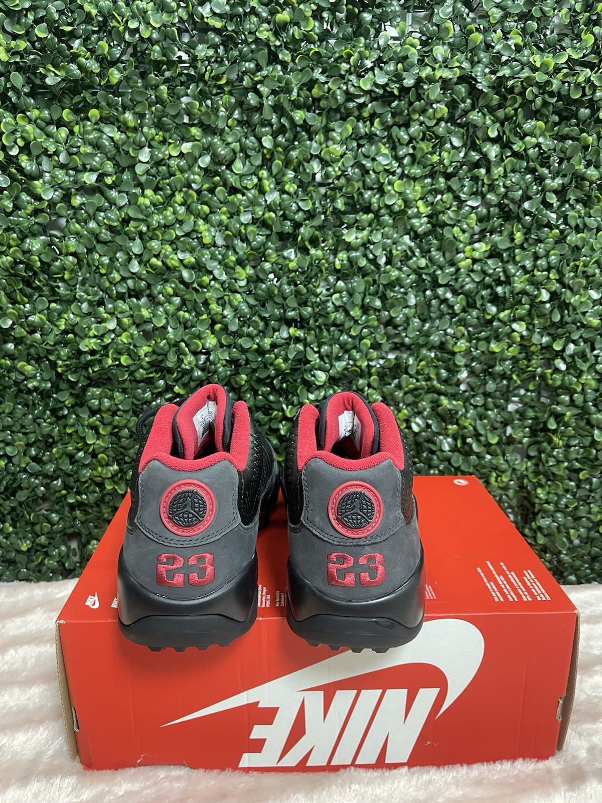 Men's Nike Air Jordan 9 Retro Low Golf 'Charcoal Black/Red' FJ5934-002 Size 9.5 thumbnail 6