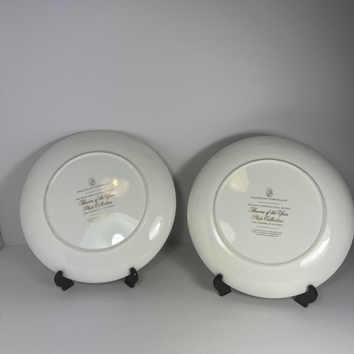 Franklin Porcelain - Wedgwood - 12 x Flowers Of The Year Collector Plates 77/78 - Picture 12 of 15