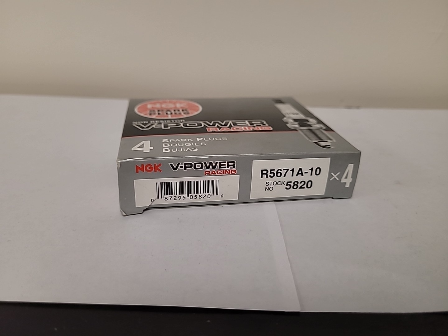 4 Pack NGK 5820 V-Power Racing Spark Plugs R5671A-10 NIB