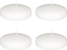 Unscented White Floating Candles - 4 Pcs, 3 Inch Diameter, Home  Event Decor