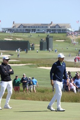 Jordan Spieth putting green concentration Golf Photo Print