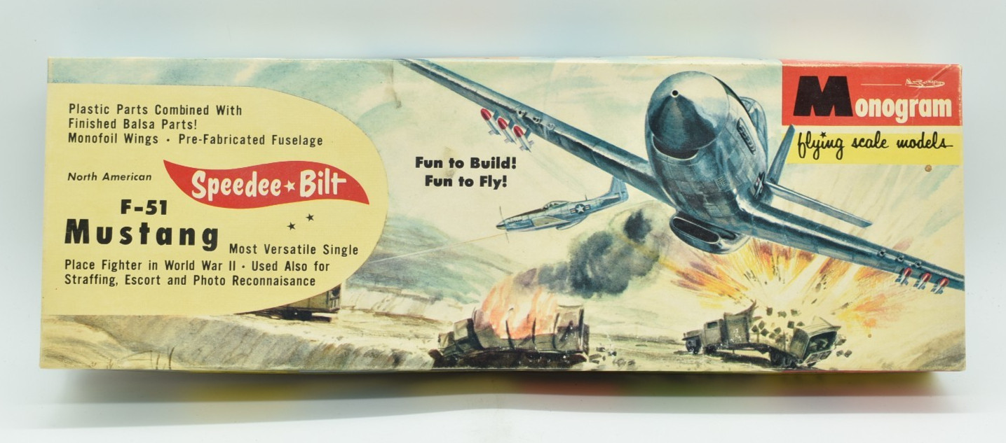 Monogram - F-51 MUSTANG WOOD MODEL KIT, Speedee Bilt, Origin