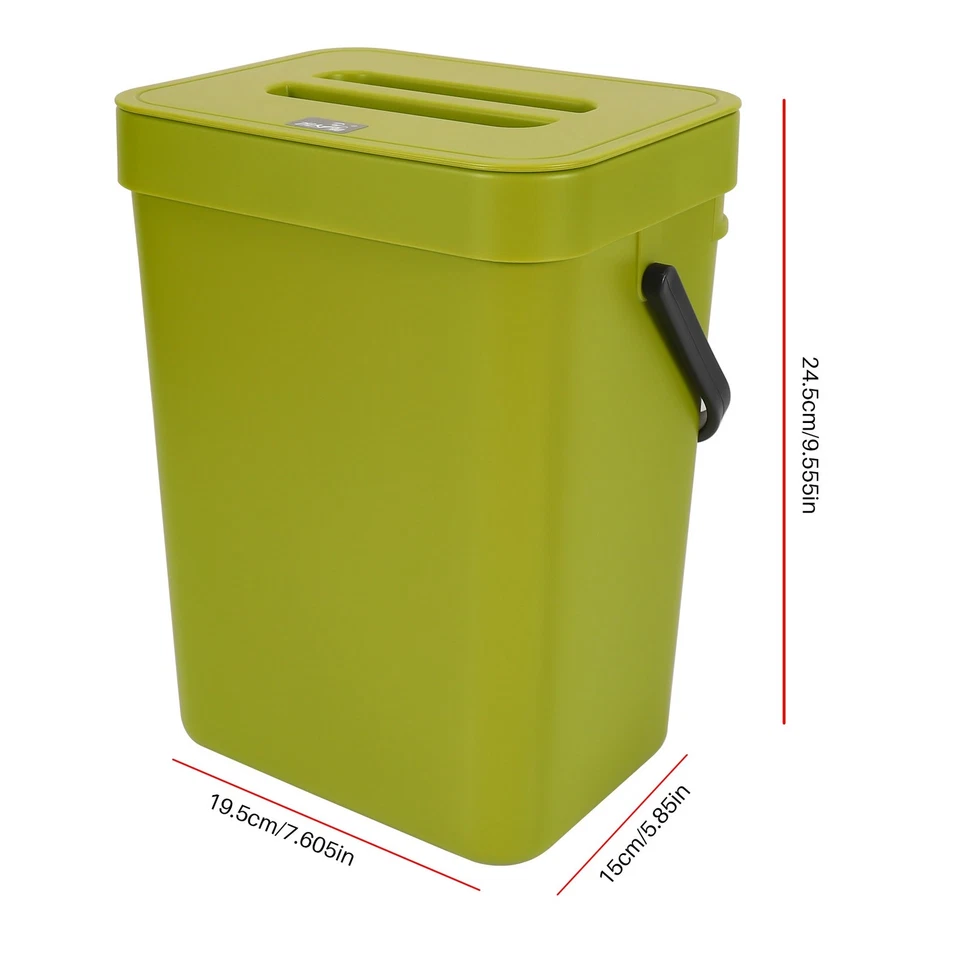 5L Abfall BehäLter KüChen Schrank TüR HäNgen MüLl Eimer MüLl Eimer Wand Mon6658 - Bild 4 von 4