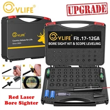 Upgraded 2-IN-1 Red Laser Bore Sight Boresighter w/Scope Level Kit & 64 Adapters
