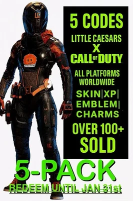 5 CALL OF DUTY BLACK OPS 7 BO7 LITTLE CAESARS PROMO CODE 5 CODES ⭐️USA, CA, MEX
