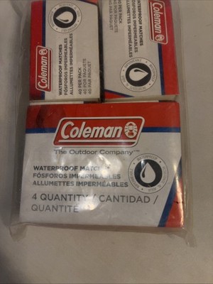 Coleman Waterproof Matches 3 Pack 40 Matches Per Pack New Extra Large Match Head