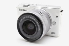 Canon EOS M10 Mirrorless Camera white / EF-M 15-45mm Lens Exc   2614361A