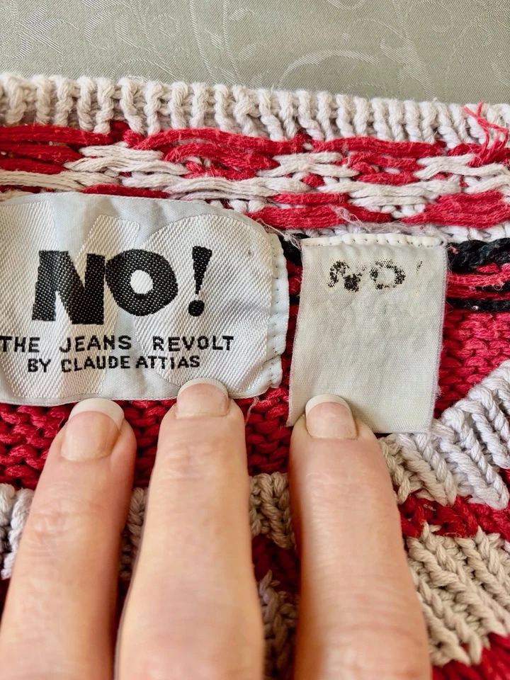 Absolutamente SIN JEANS Suéter Vintage Años 80 TALLA ÚNICA Se Ajusta a Cárdigan Tejido Más Exótico Foto 2 de 4