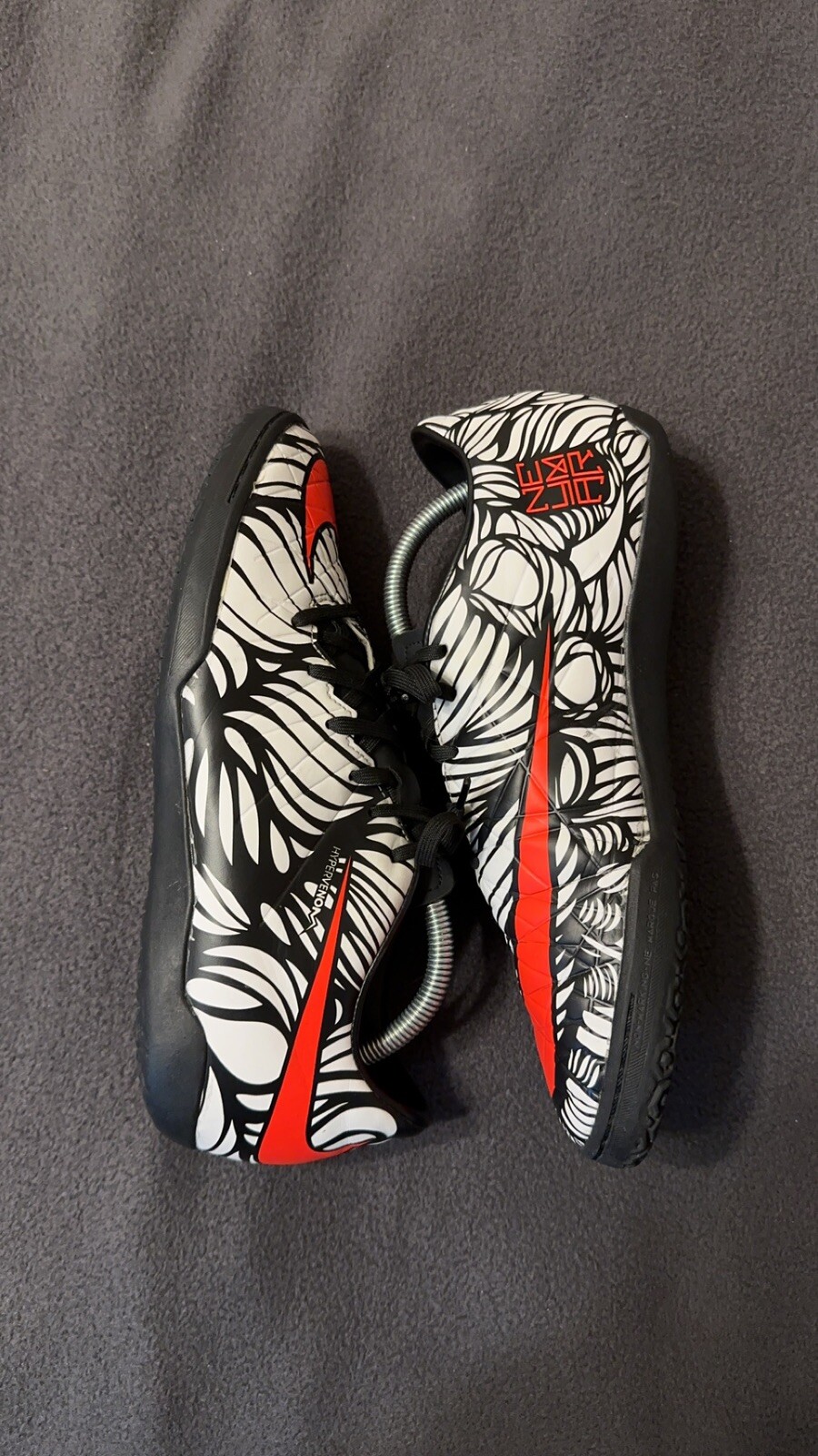 Nike Hypervenom Phelon II NJR IC White Black Red Zebra Size 9.5 Men Shoes Neymar image 10
