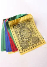 Tibetan Astrology Jyoti Chakra Wheel Prayer Flags, Astrology Tibet Flags