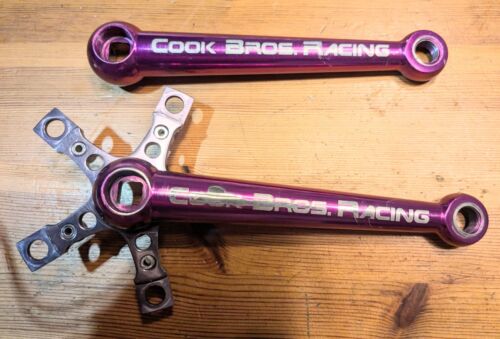 Vintage Cook Bros. Racing Mountain Bike Bicycle Cranks 176mm