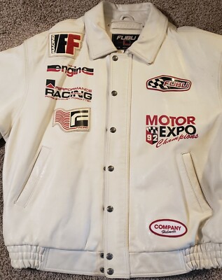ジャケット・アウター 90s FUBU real leather bomber jacket Vintage FUBU, MEN'S COWHIDE LEATHER BOMBER JACKET, F99001