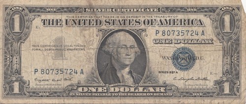 ESTATE SALE 1957 WASHINGTON $1 SILVER CERTIFICATE MONEY - Picture 2 of 3