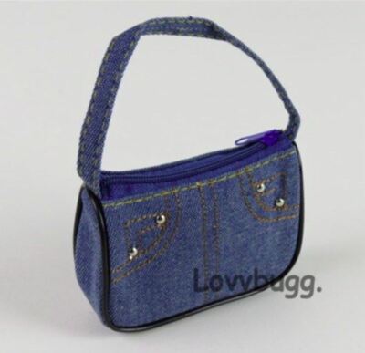 Lt Denim Purse for American Girl 18'' Doll Acc FREE PHONE +FREESHIP ADDONS LovvU!