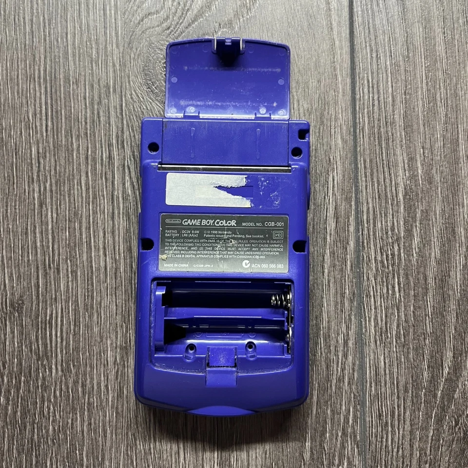 Gameboy Color GBC OEM Original Replacement Shell w/ Battery Cover Purple Indigo - Image 3 of 4