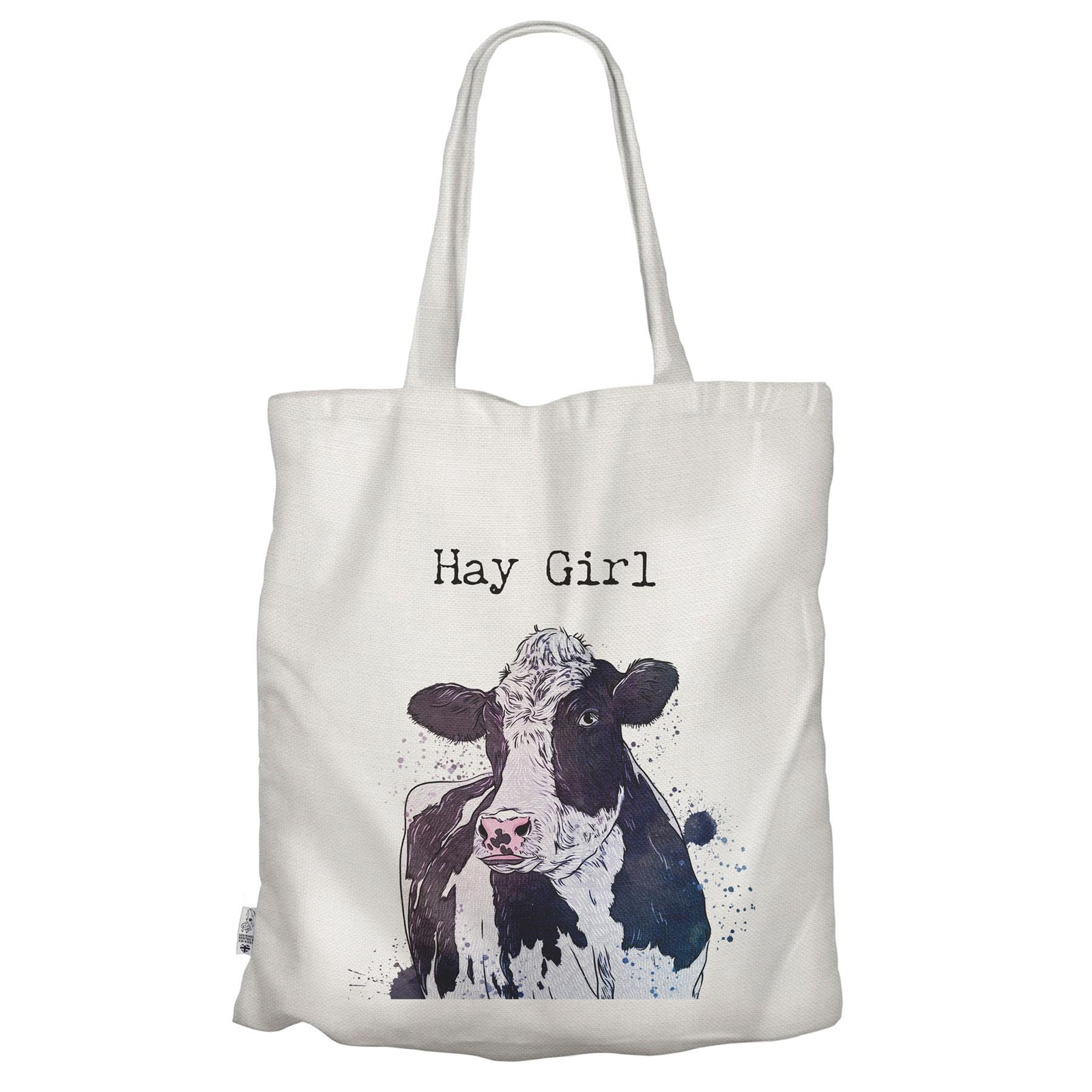Hay Girl Friesian Dairy Cow Comical Tote Bag