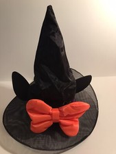 Disney Parks Minnie Mouse Not So Scary Halloween Witch Ears Youth Hat SheerBlack