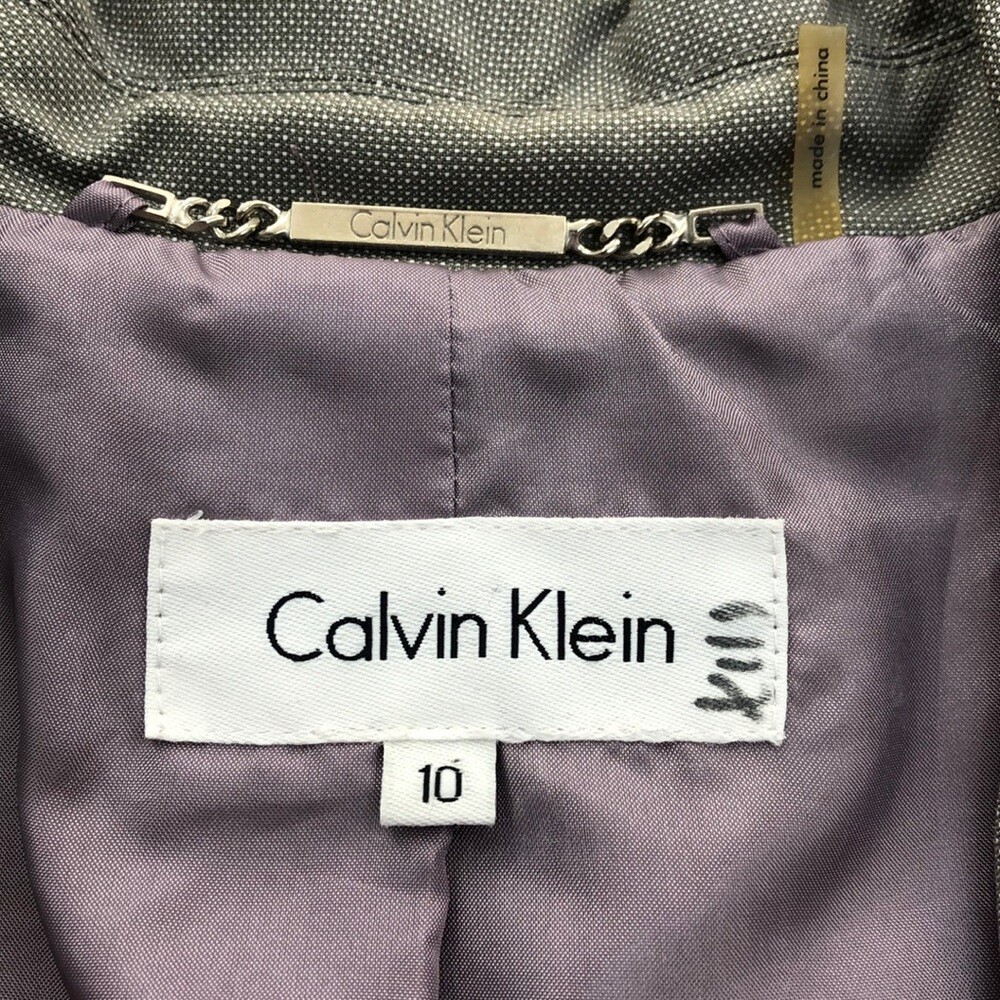 Gray Calvin Klein Grey Button Front Blazer / Jack… - image 5