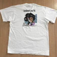 AnimeCon'91 Vintage T-Shirt 1991 GunSmith Cats Aim for the Top! GunBuster Rare