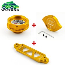 Gold Oil Filler Cap Radiator Cap Cover Battery Tie Down For Honda For Acura Gold Oil Filler Cap Radiator Cap Cover Battery Tie Down For Honda For Acura