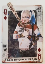 Mixed Media Collage Art Card ACEO ATC Harley Quinn I Hate Everyone But You 