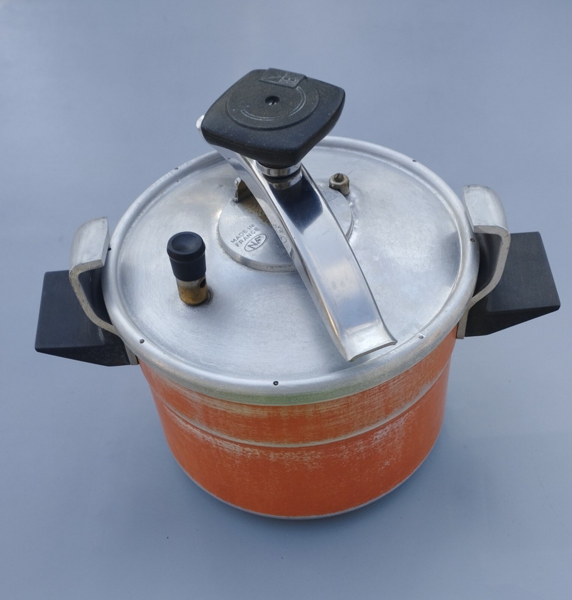 Ancienne cocotte minute SEB Orange Vintage années 70 alu ou
