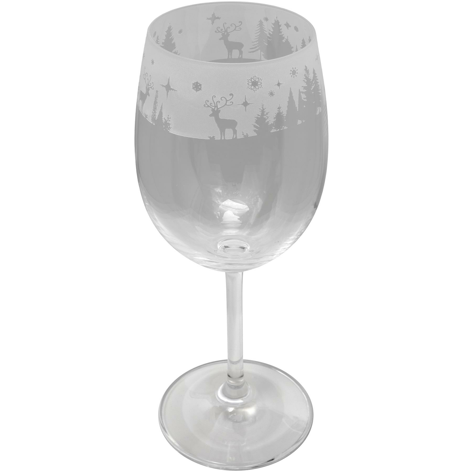 Animo Glass Winter Wonderland Engraved Crystal Wine Glass Christmas Gift Boxed