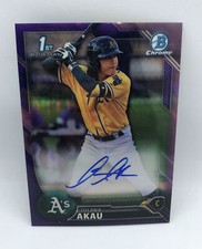 2016 Bowman Chrome Iolana Akau A's 1si Prospect Purple Refractor Auto 34/250