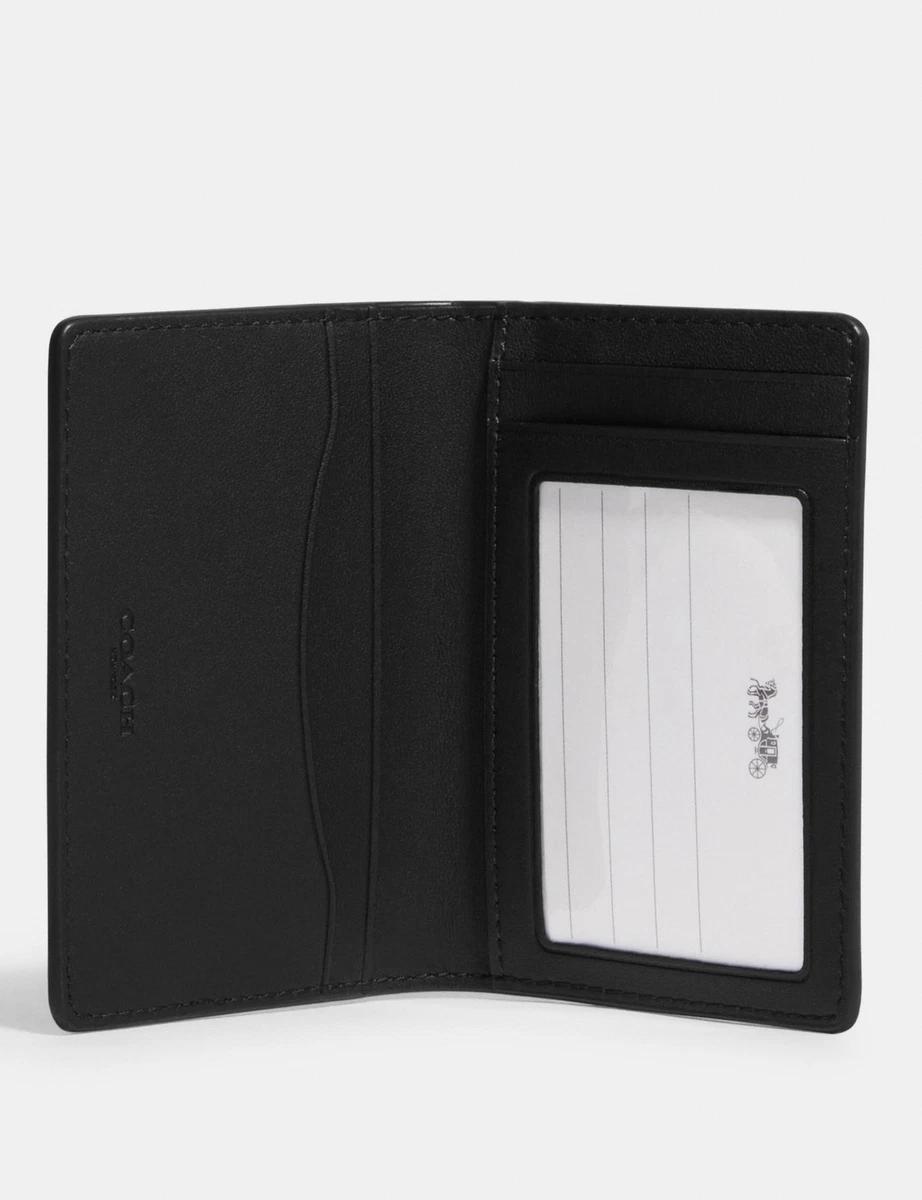 Coach ID Wallet Case Bifold Card Holder Signature Canvas NWT
