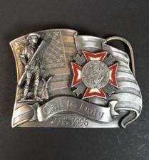 Vintage VFW "Call To Duty" War Veteran Belt Buckle Limited Edition 622/5000