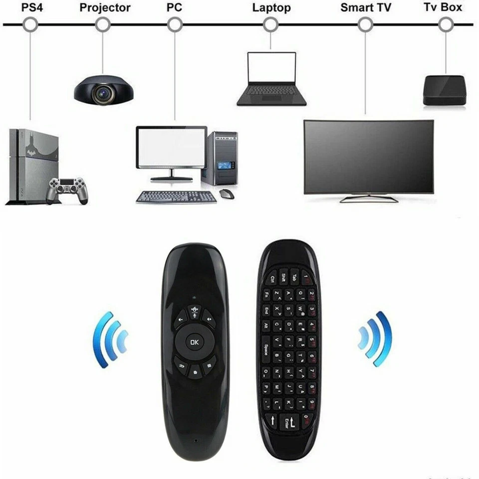 Mini 2.4G Remote Control Wireless Keyboard Air Mouse Android For PC BOX TV - Image 4 of 4
