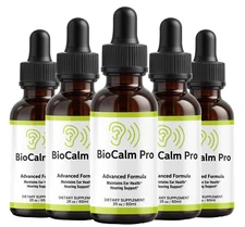 (5 Pack) Bio Calm Pro Tinnitus Drops, BioCalmPro Relief for Ringing Ears Drops