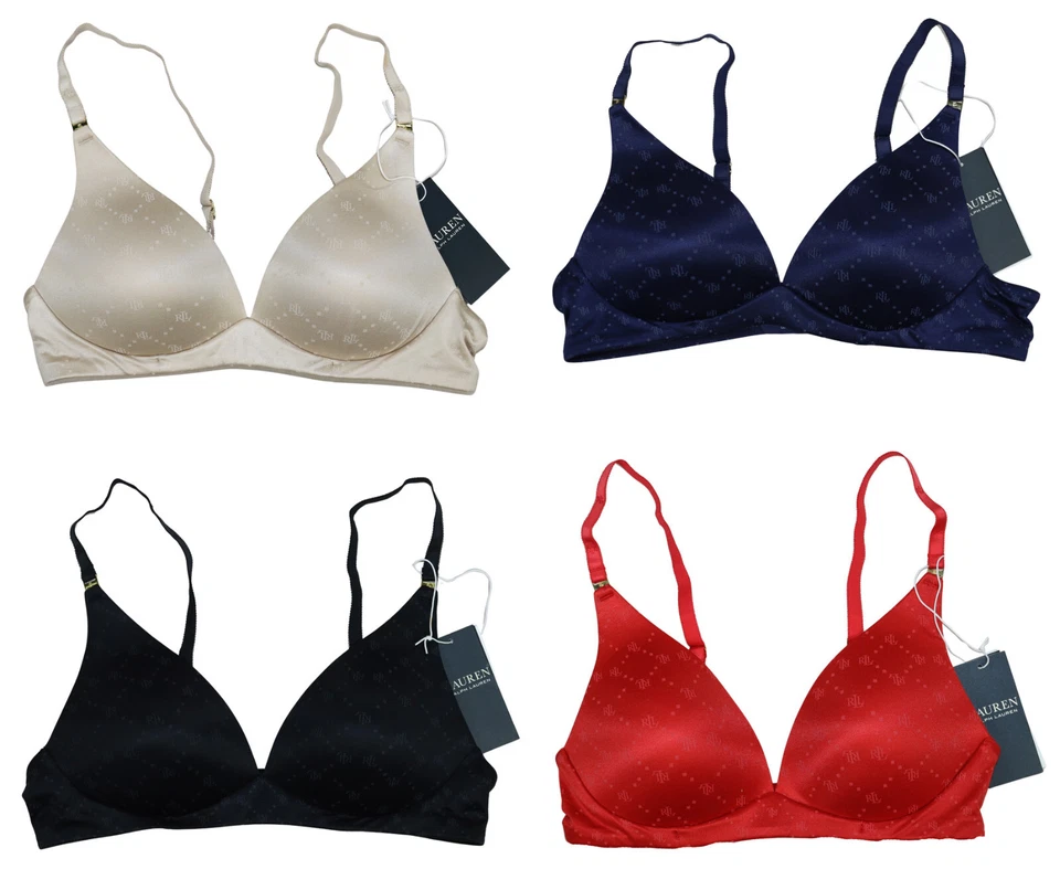 Ralph Lauren Comfort Wire-Free Full Coverage Padded Logo Women's T-Shirt Bra NWT