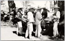 Tipos Mexico Group of Mexican Men Unused RPPC Postcard H69