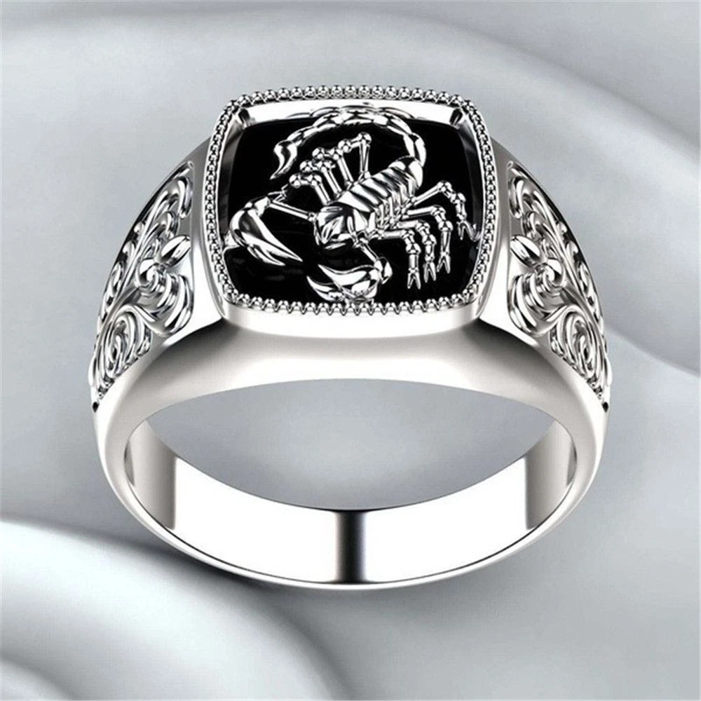 Gothic male hot sale wedding rings
