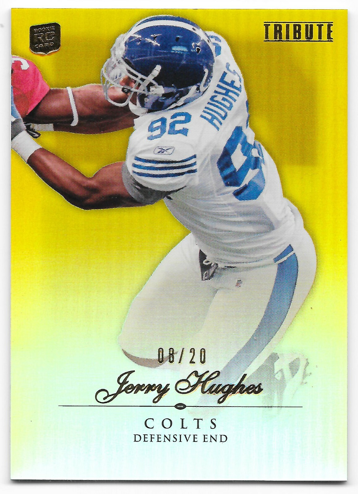 Jerry Hughes Topps Tribute #37 Gold
