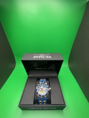 RARE Invicta Limited Edition Disney Mickey Mouse Men s Watch w/ Blue Dials