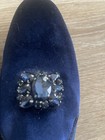 Amali Tiago -men's faux velvet slip on loafer navy blue with jewel bit size  9.5 — photo 2