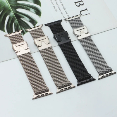 Neue 2024 Milanese Loop Uhrenarmband Armband für iWatch Serie 10 9 8 7 6 5 Ultra