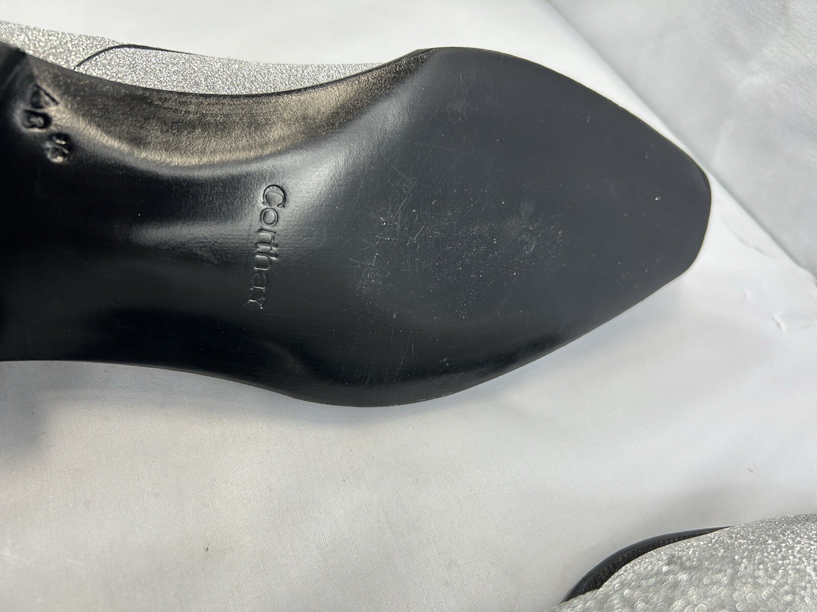 PIERRE CORTHAY Sergio Glitter Derby Shoes Sz US 8.5 image 8
