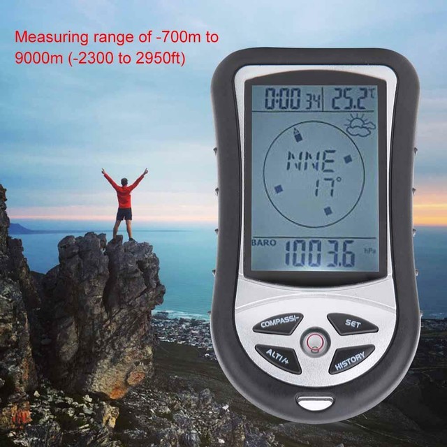 8 In 1 Handheld Electronic Navigation GPS Compass Altitude Gauge