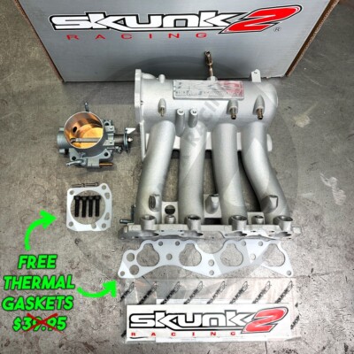 Skunk2 Intake Manifold &70mm Throttle Body for Honda Acura D16 SOHC Free Gaskets