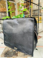 16" Refined Leather Laptop Messenger Bag Satchel