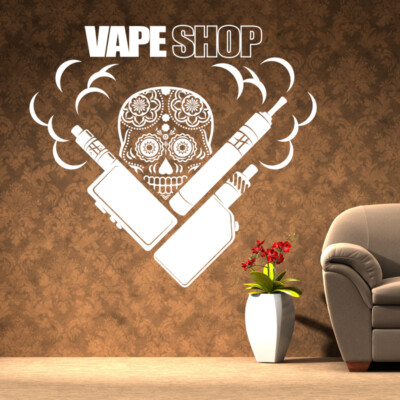 Vape shop wall sticker vaping graphics quote decal art vp12