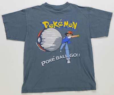 Rare Vintage POKEMON Ash Ketchum Poke Ball Go 1999 Promo T Shirt