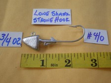 25 PCS. SHAD HEAD JIG/BASS SWIM LURE BAIT, 3/4 OZ. #4/0 LONG SHANK STRONG HOOK