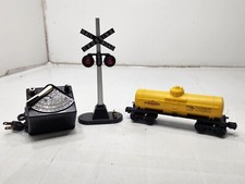 Vintage Lot Lionel Railroad Crossing Sunoco Tank Car Multivolt Transformer 