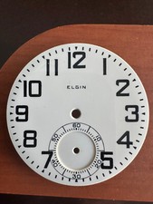 VINTAGE 16 SIZE ELGIN POCKET WATCH PORCELAIN RAILRAD DIAL SINGLE SUNK
